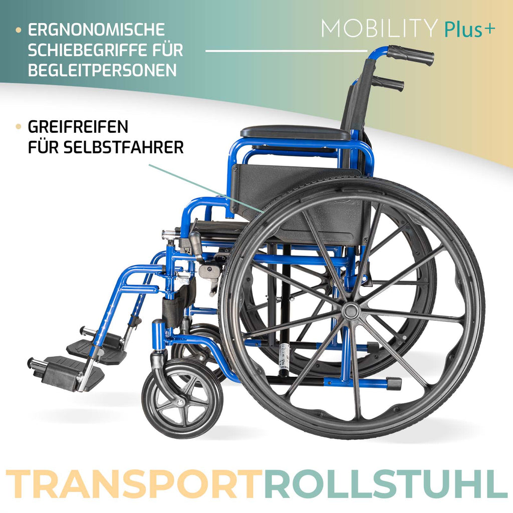 Rollstuhl RIO Seitenansicht Greifreifen Nova Mobila