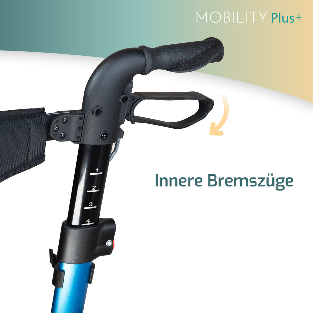 DR10+ Rollator Details Bremsen Mobility Plus+ Nova Mobila | Blau