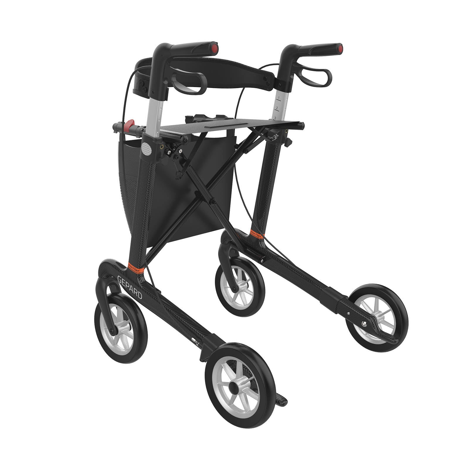 Carbon Rollator GEPARD Soft | Schwarz