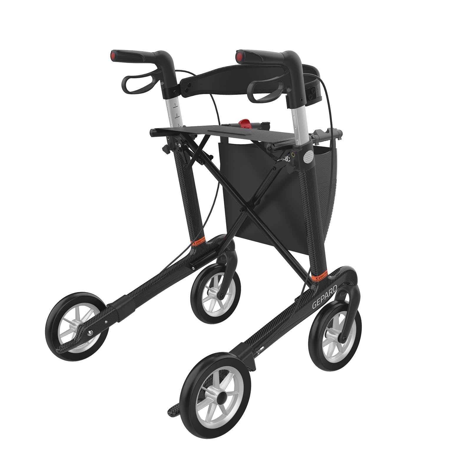 Carbon Rollator GEPARD Soft | Schwarz