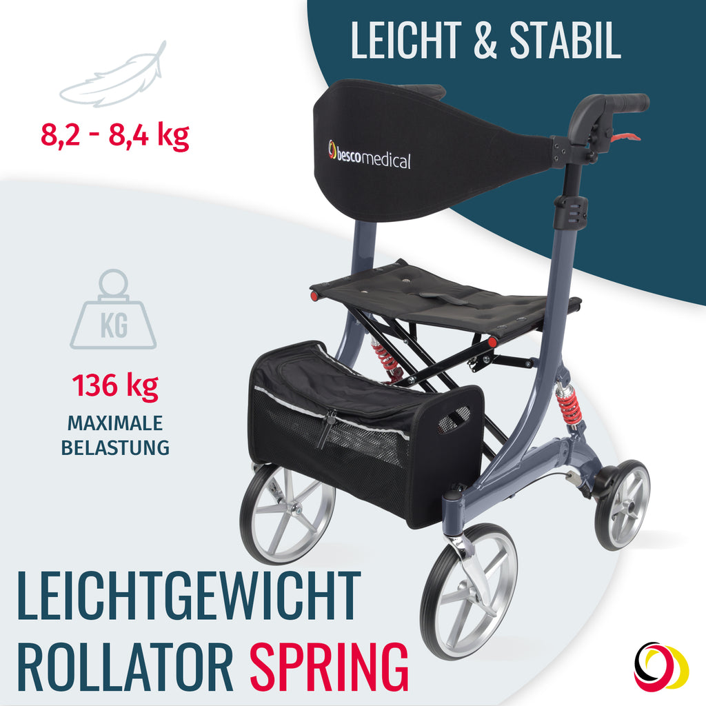 Rollator SPRING Leichtgewicht | Graphitgrau