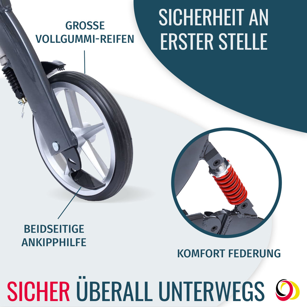 Rollator SPRING Räder | Graphitgrau