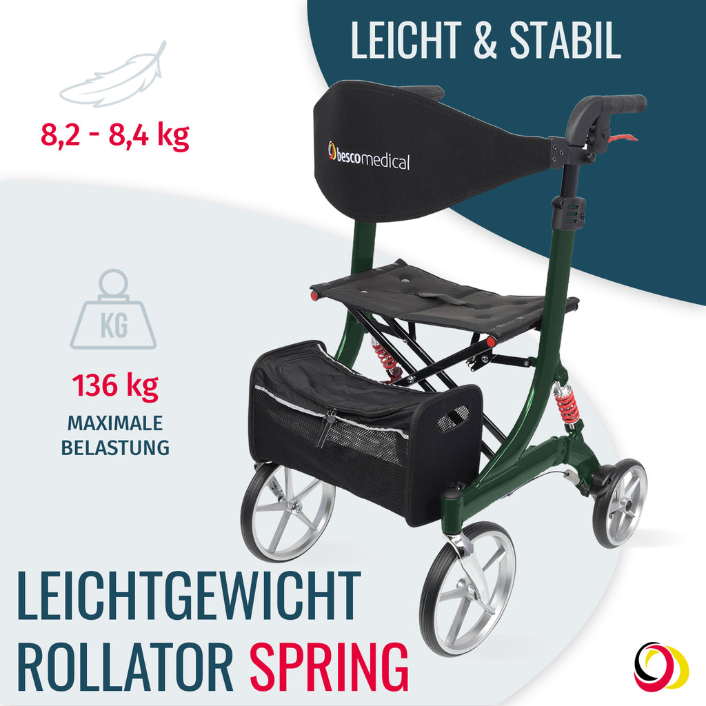 Rollator SPRING Leichtgewicht | Jadegrün
