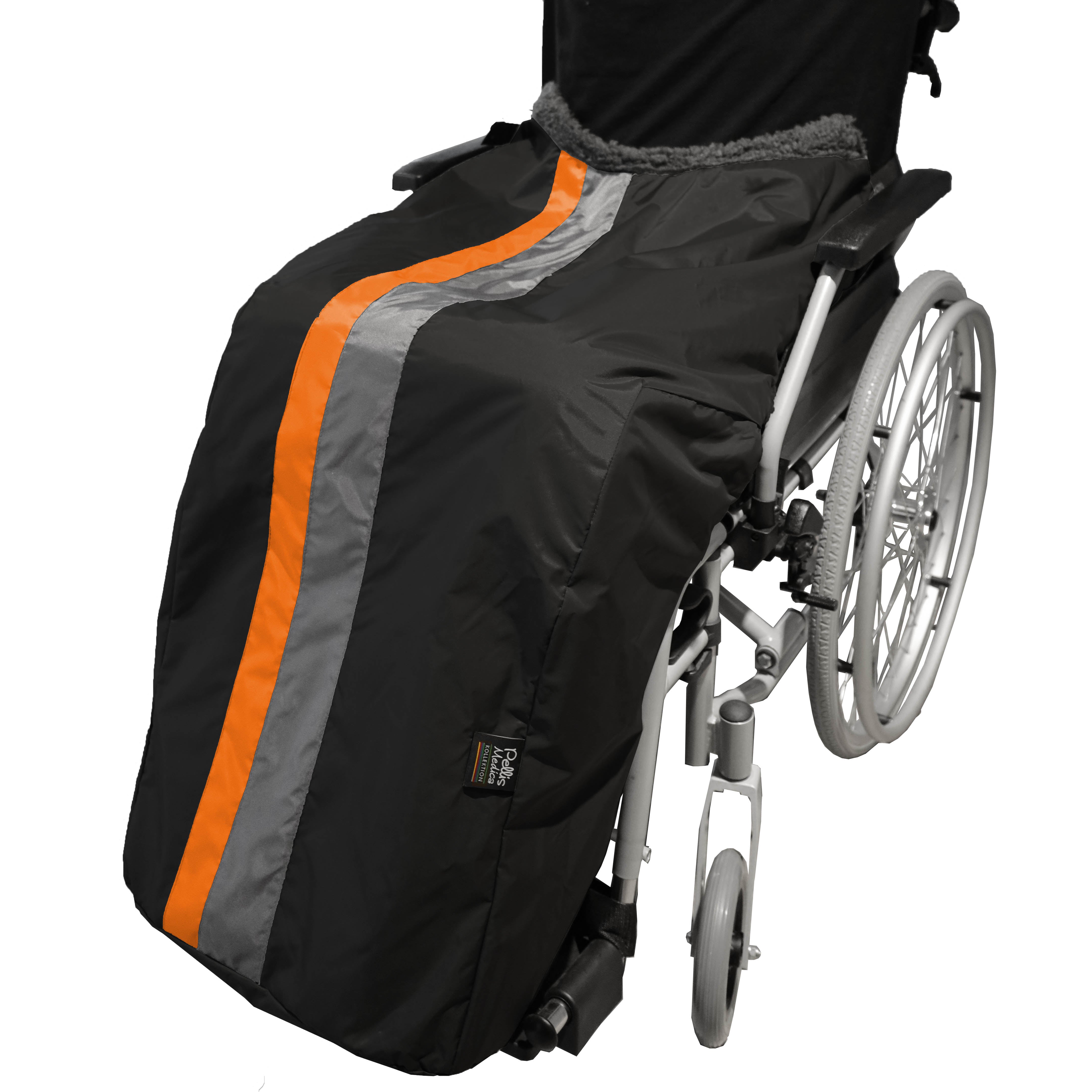 Kniedecke Davos | Schwarz/Orange