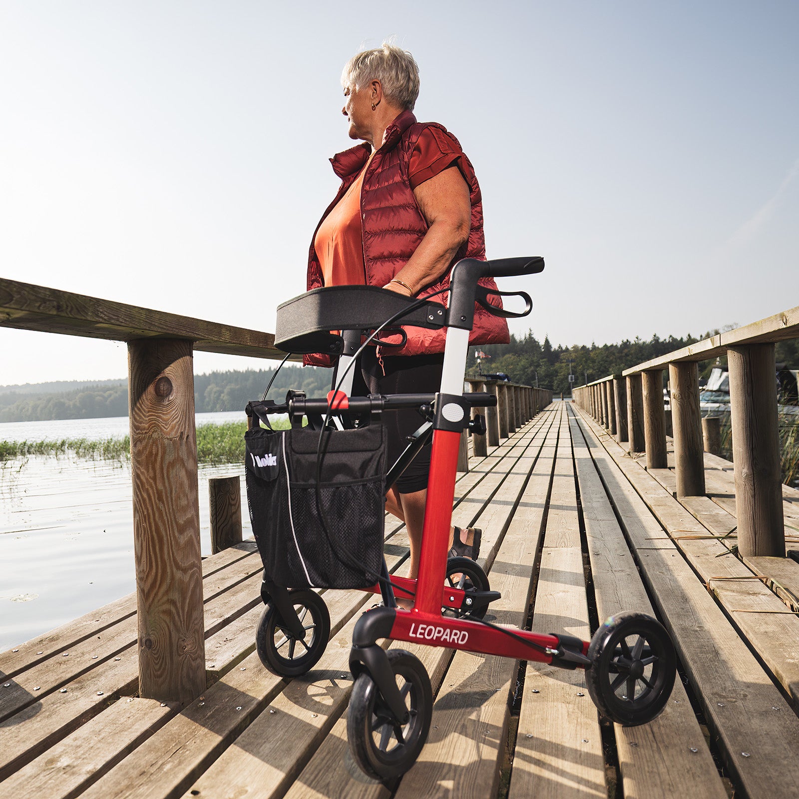 Rollator Leopard Soft | Rot