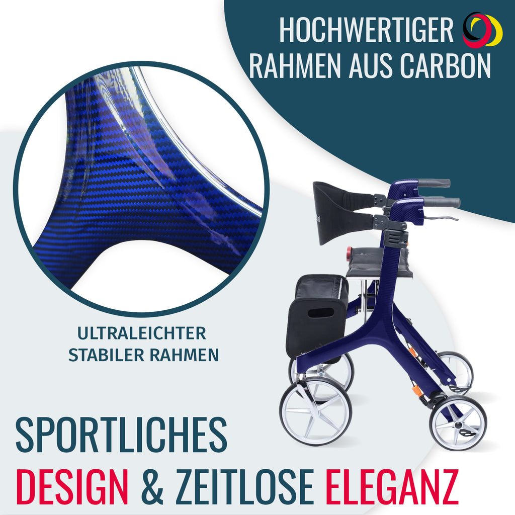 Rollator CARBON Rahmen | Blau