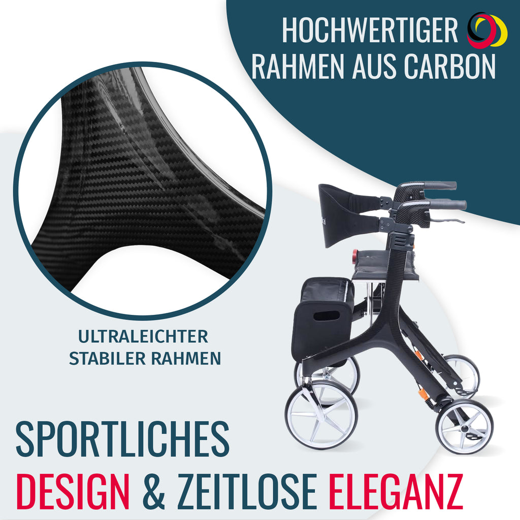 Rollator CARBON Rahmen | Graphit