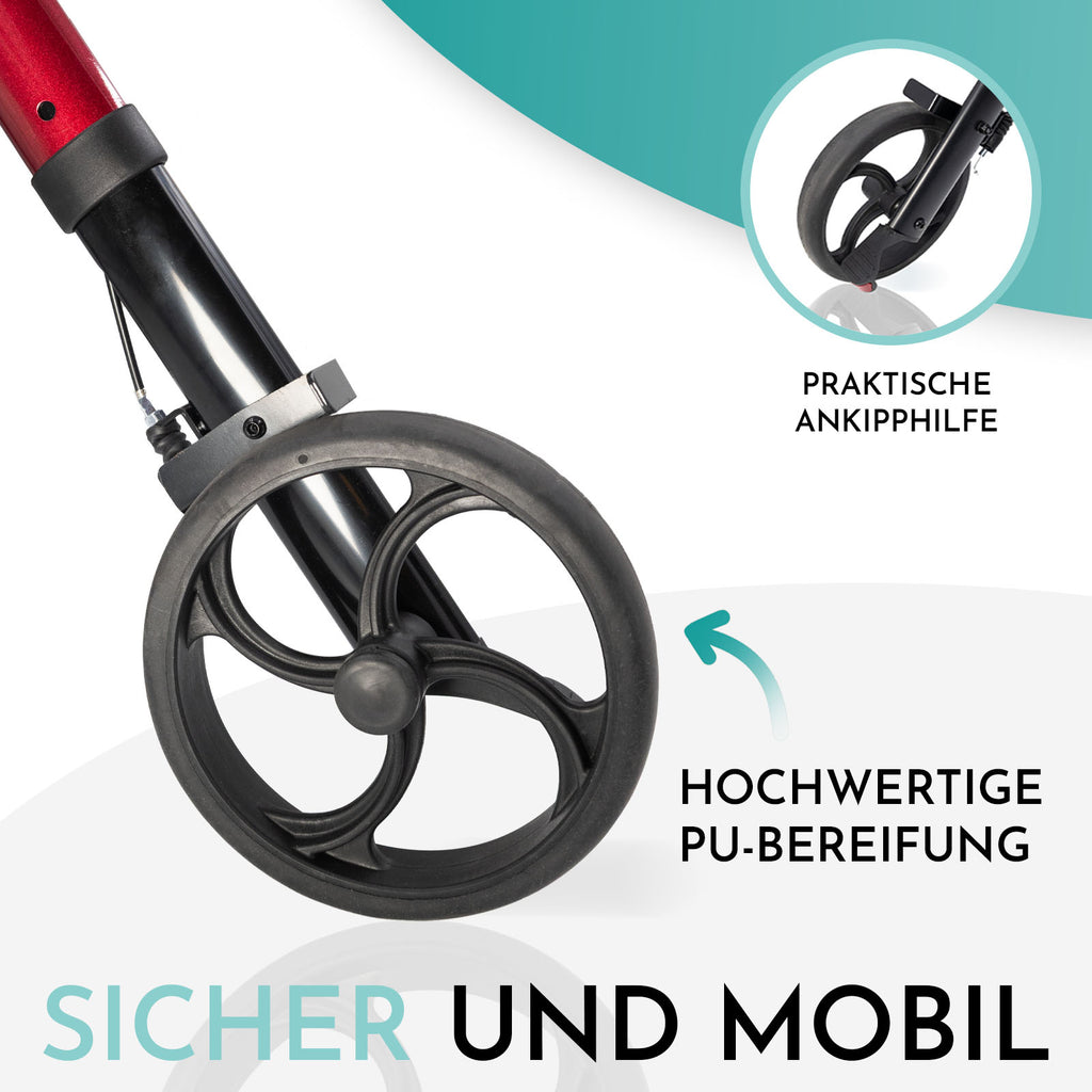 Rollator DR10+ Räder | Rot