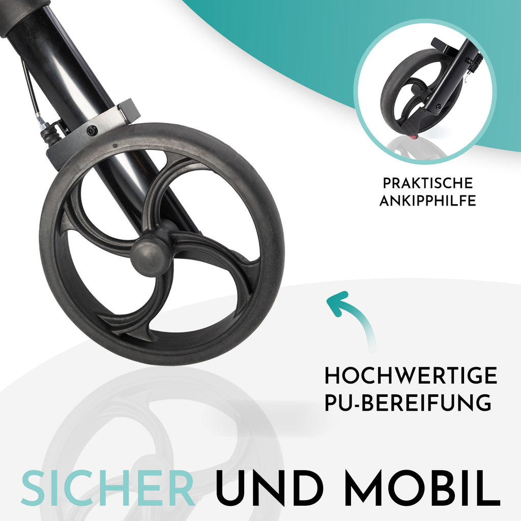 Rollator DR10+ Räder | Schwarz