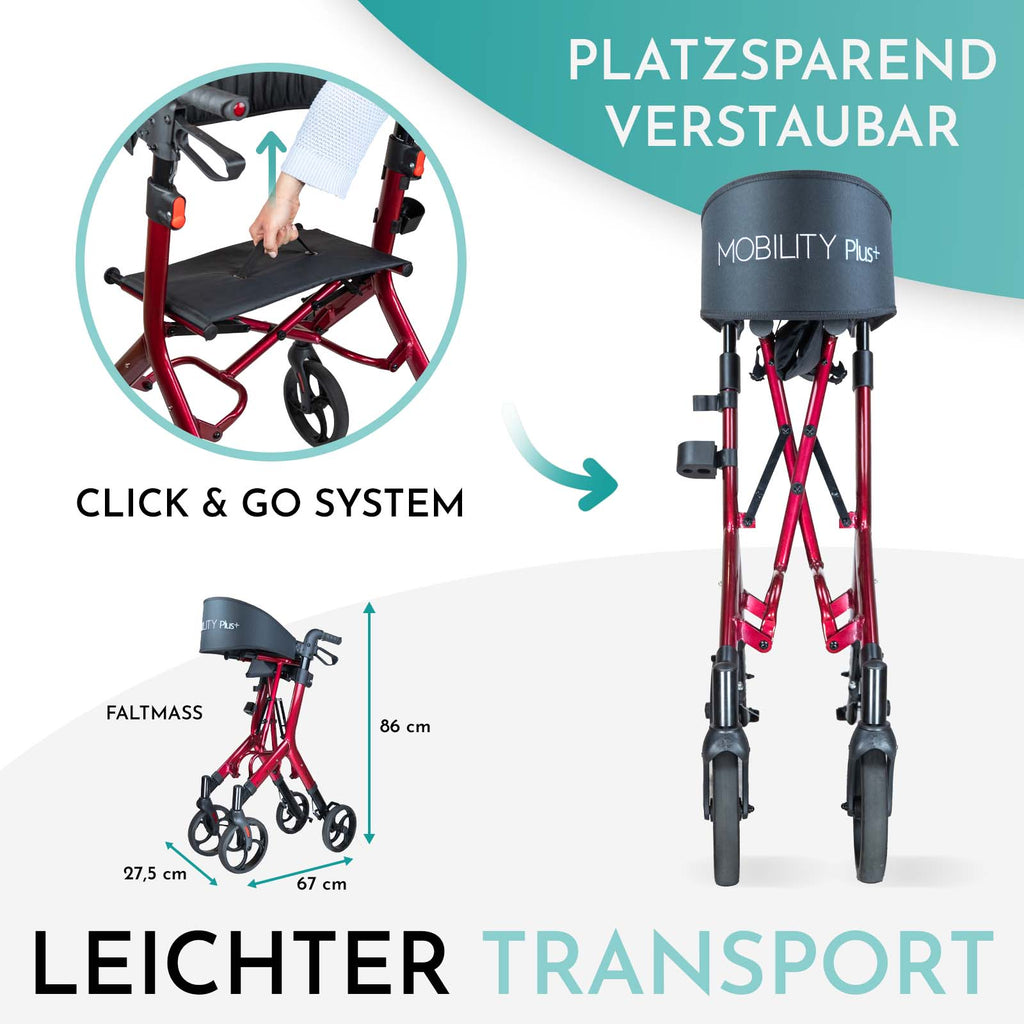 Rollator DR10+ Transport | Rot