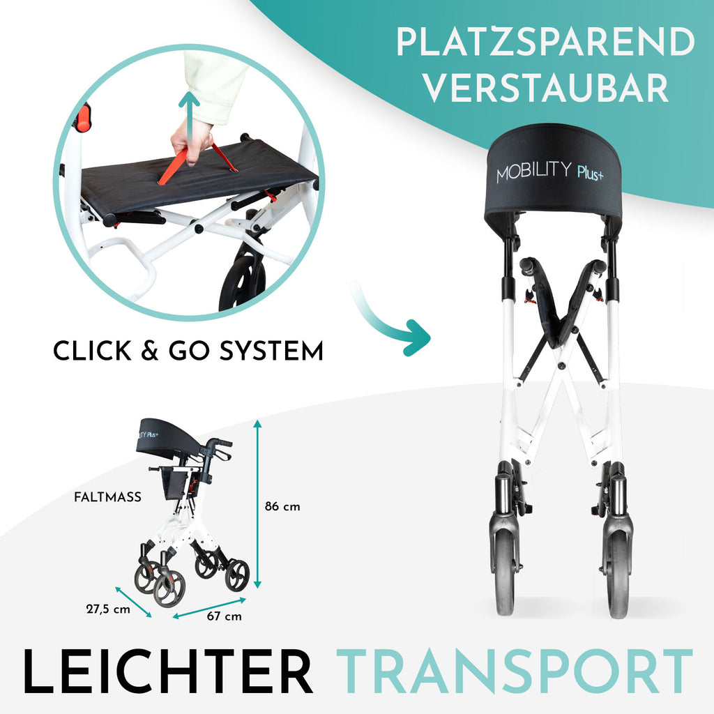 Rollator DR10+ Transport | Weiß