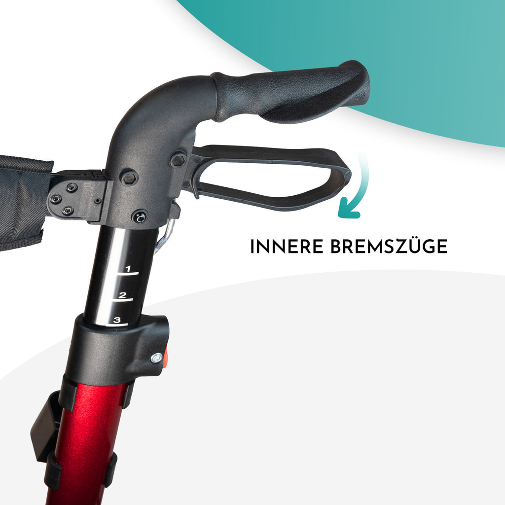 Rollator DR10+ Bremszüge | Rot