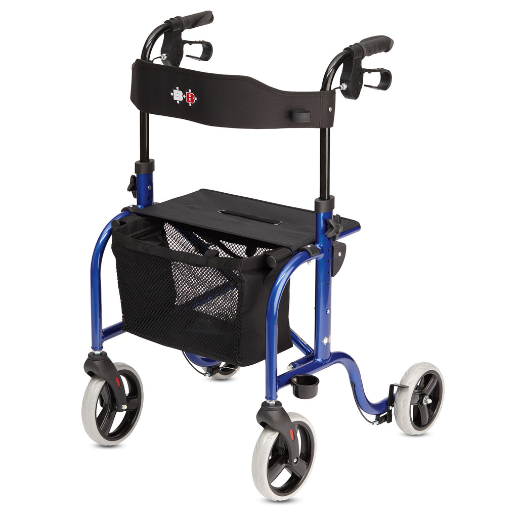 Rollator RL-SMART von Bischoff & Bischoff - Extra breite Sitzfläche | Blau