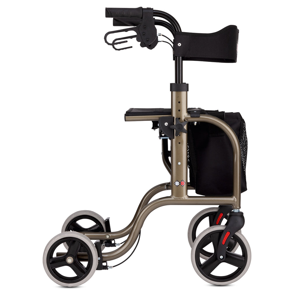 Rollator RL-SMART von Bischoff & Bischoff - Extra breite Sitzfläche | Platin