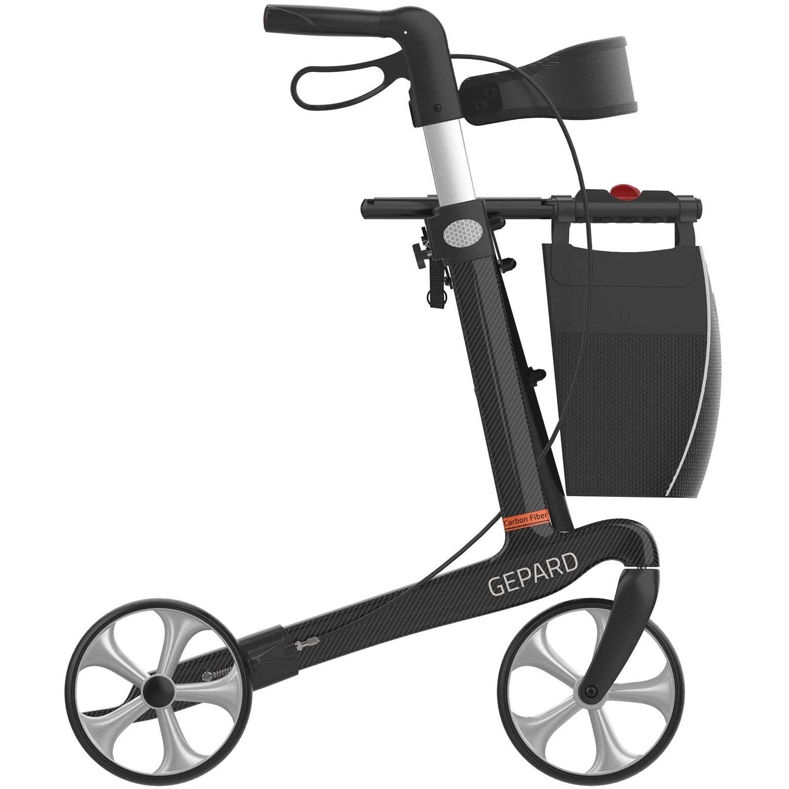 Carbonrollator GEPARD - leicht und modern | Schwarz