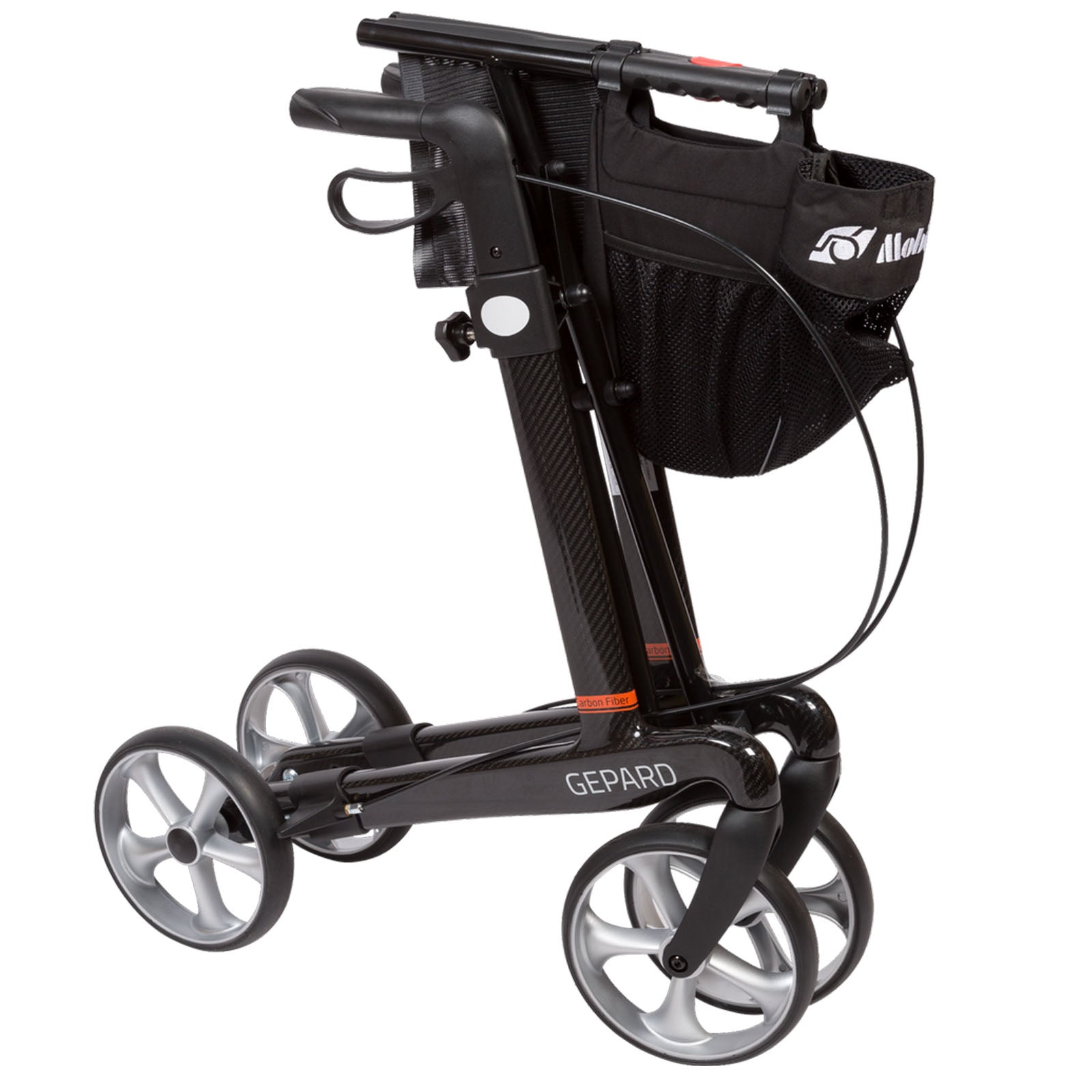 Carbonrollator GEPARD - leicht und modern | Schwarz
