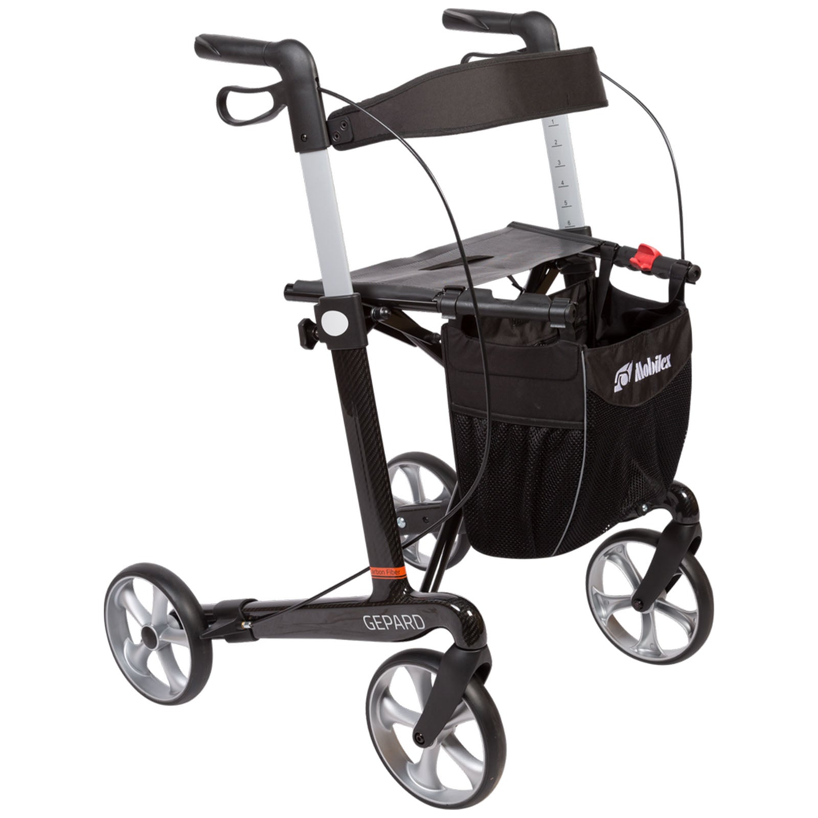 Carbonrollator GEPARD - leicht und modern | Schwarz