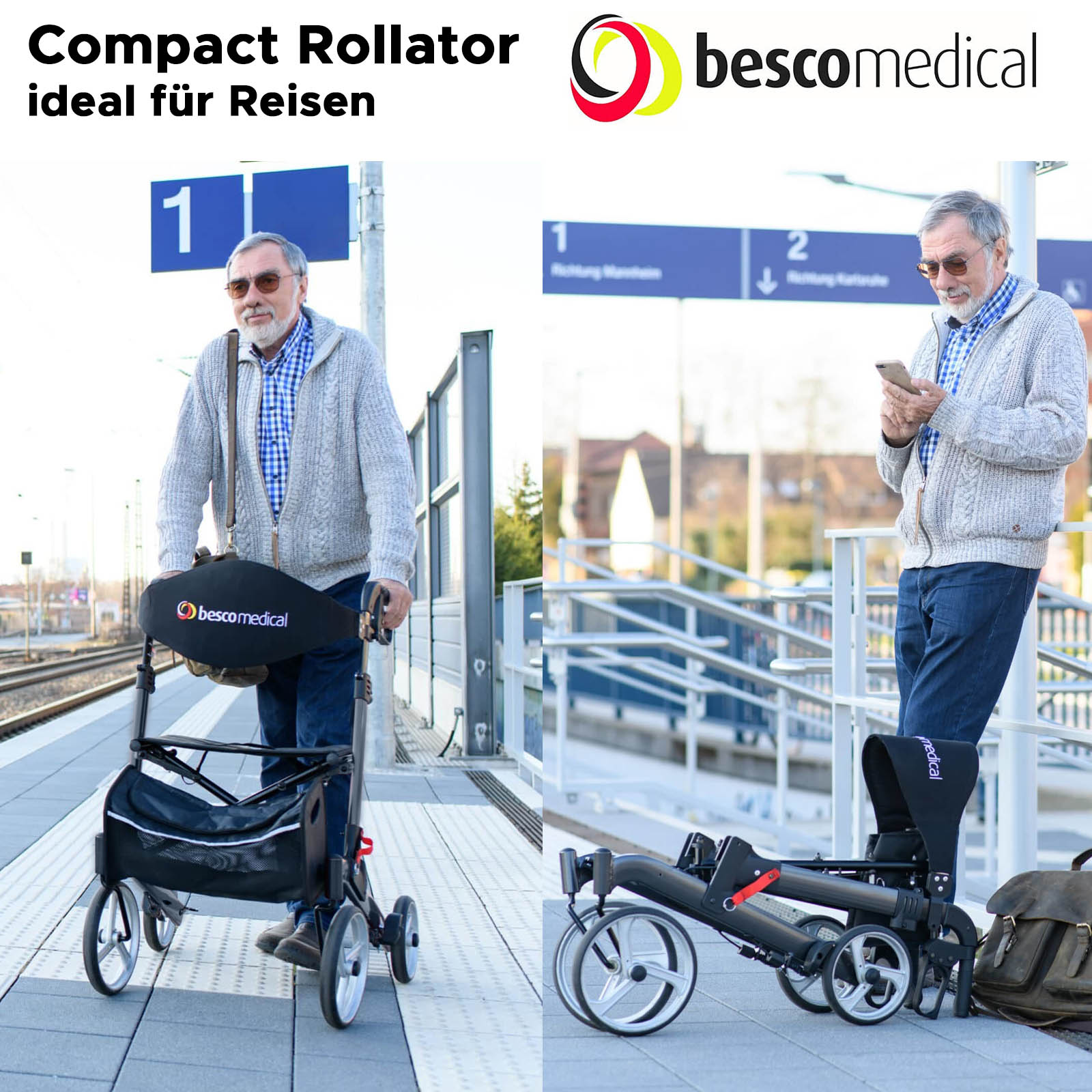 Reiserollator COMPACT | Graphitgrau market:de