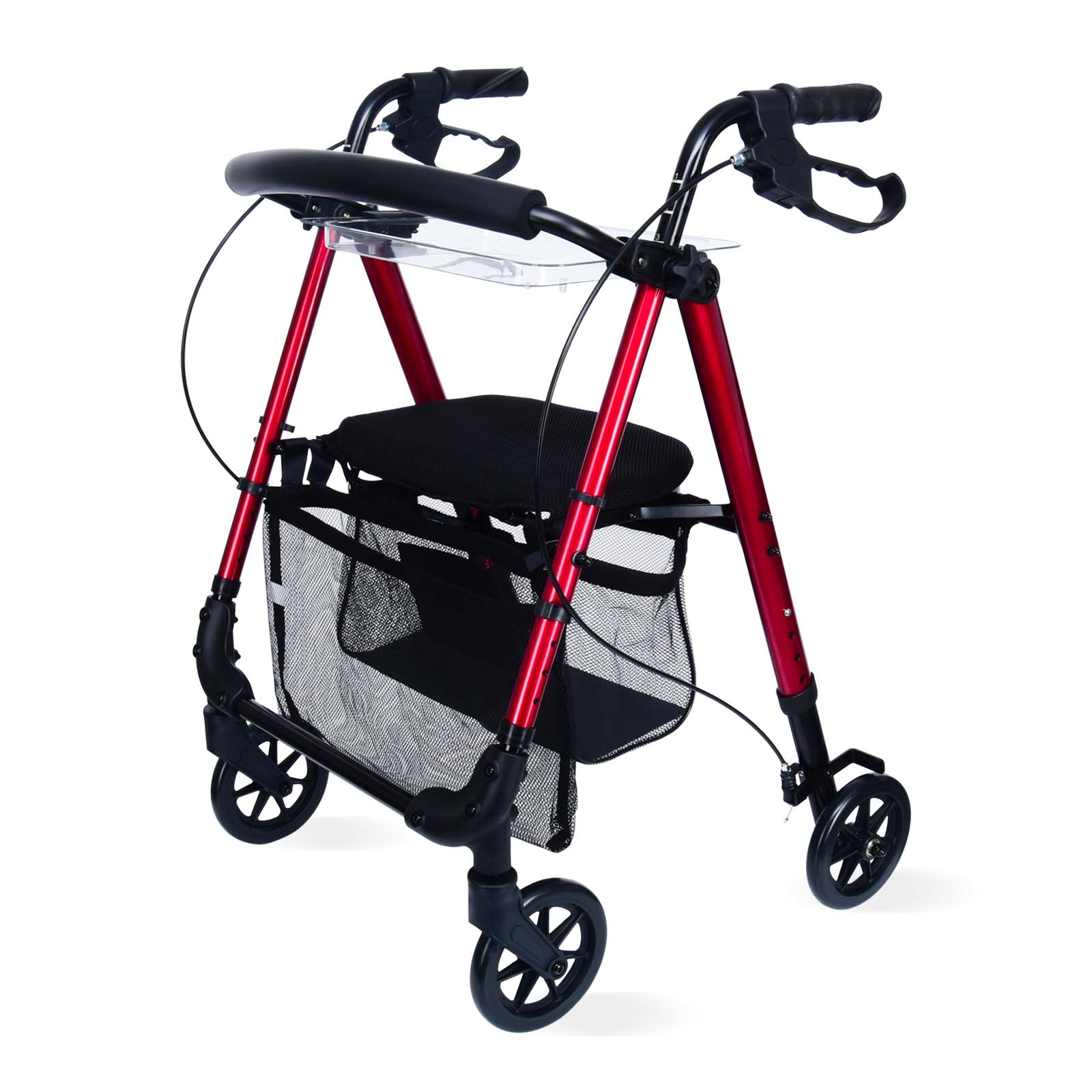 Indoor Rollator IR10+ für die Wohnung | Rot Rouge