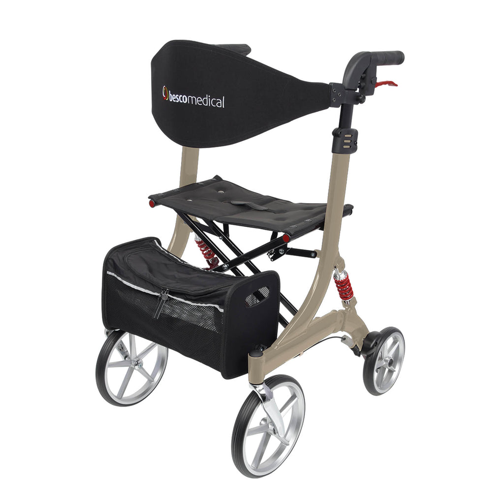 Rollator SPRING - Das Original mit der roten Feder | Cappuccino