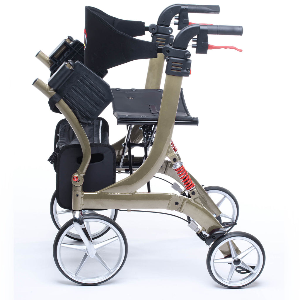 Spring Vario - Rollator mit Rollstuhl Funktion | Cappuccino