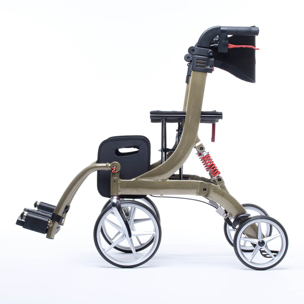 Spring Vario - Rollator mit Rollstuhl Funktion | Cappuccino