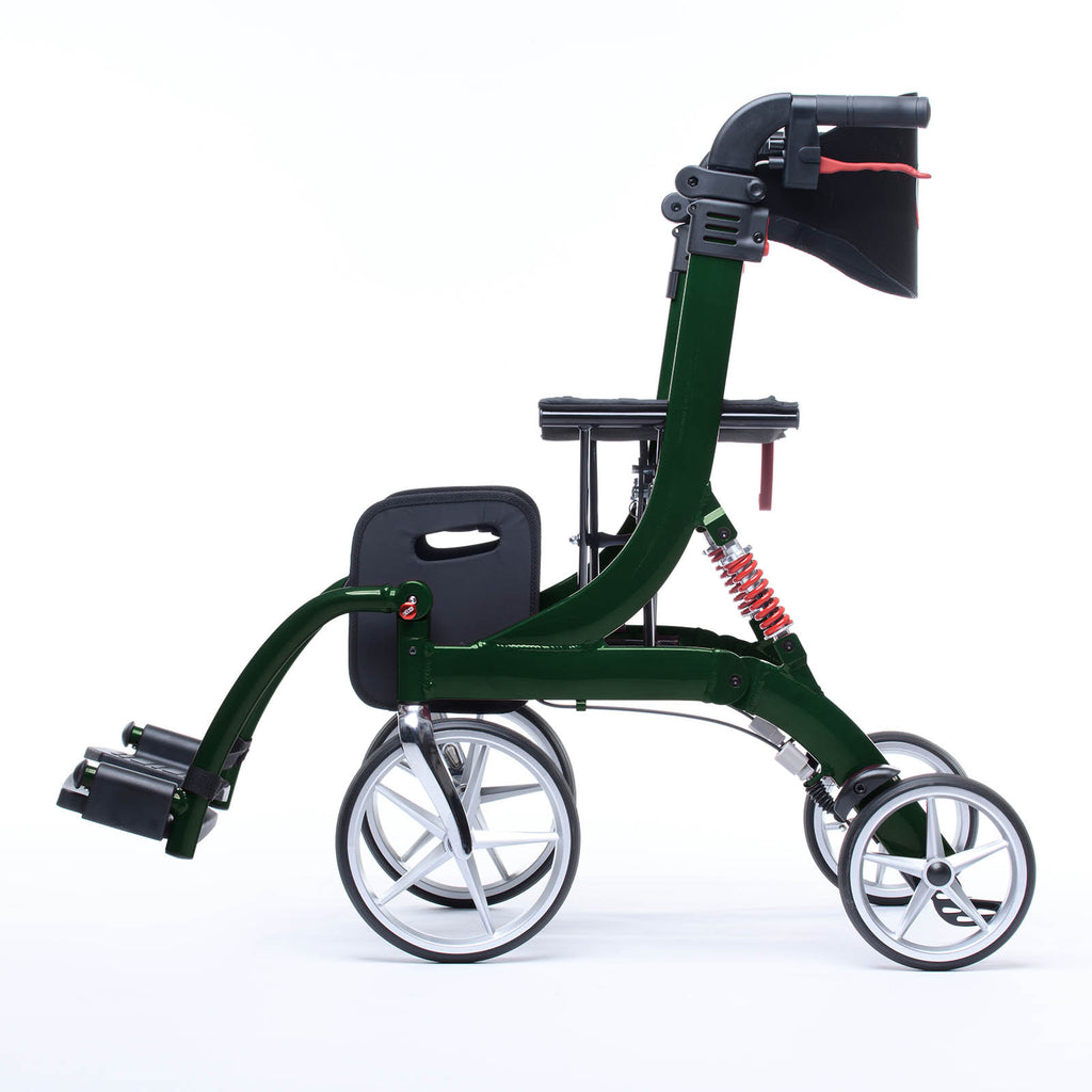 Spring Vario - Rollator mit Rollstuhl Funktion | Jadegrün