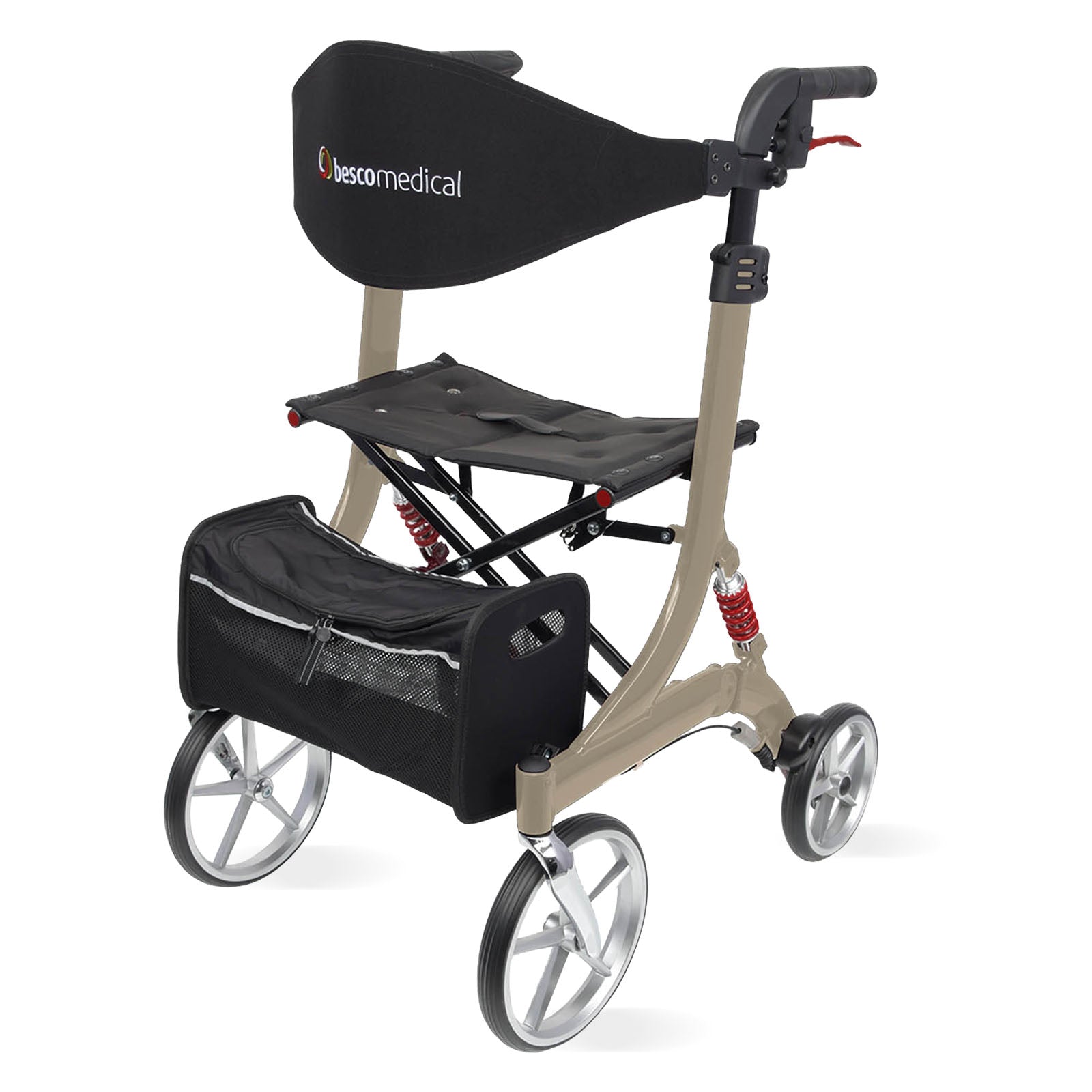 Rollator SPRING - Das Original mit der roten Feder | Cappuccino