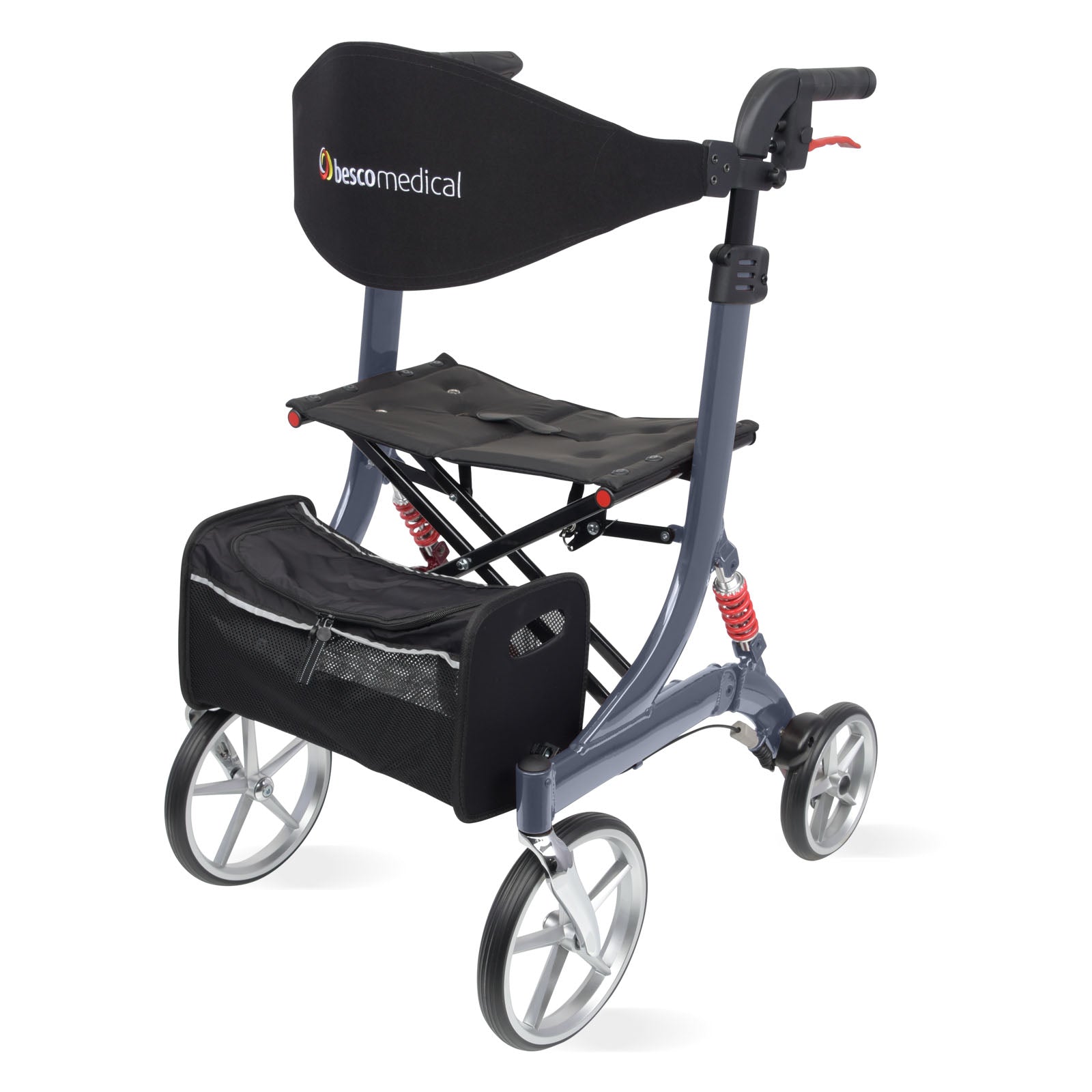 Rollator SPRING - Das Original mit der roten Feder | Graphitgrau