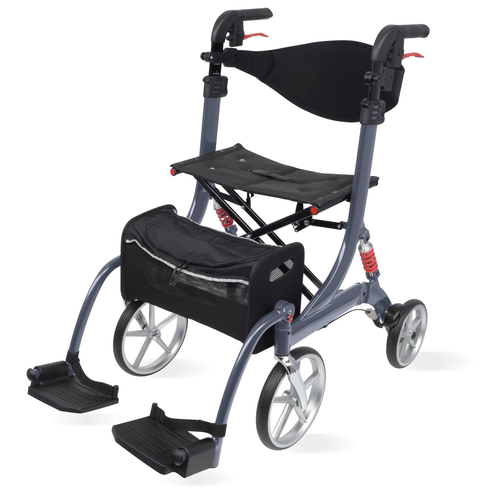 Spring Vario - Rollator mit Rollstuhl Funktion | Graphitgrau 