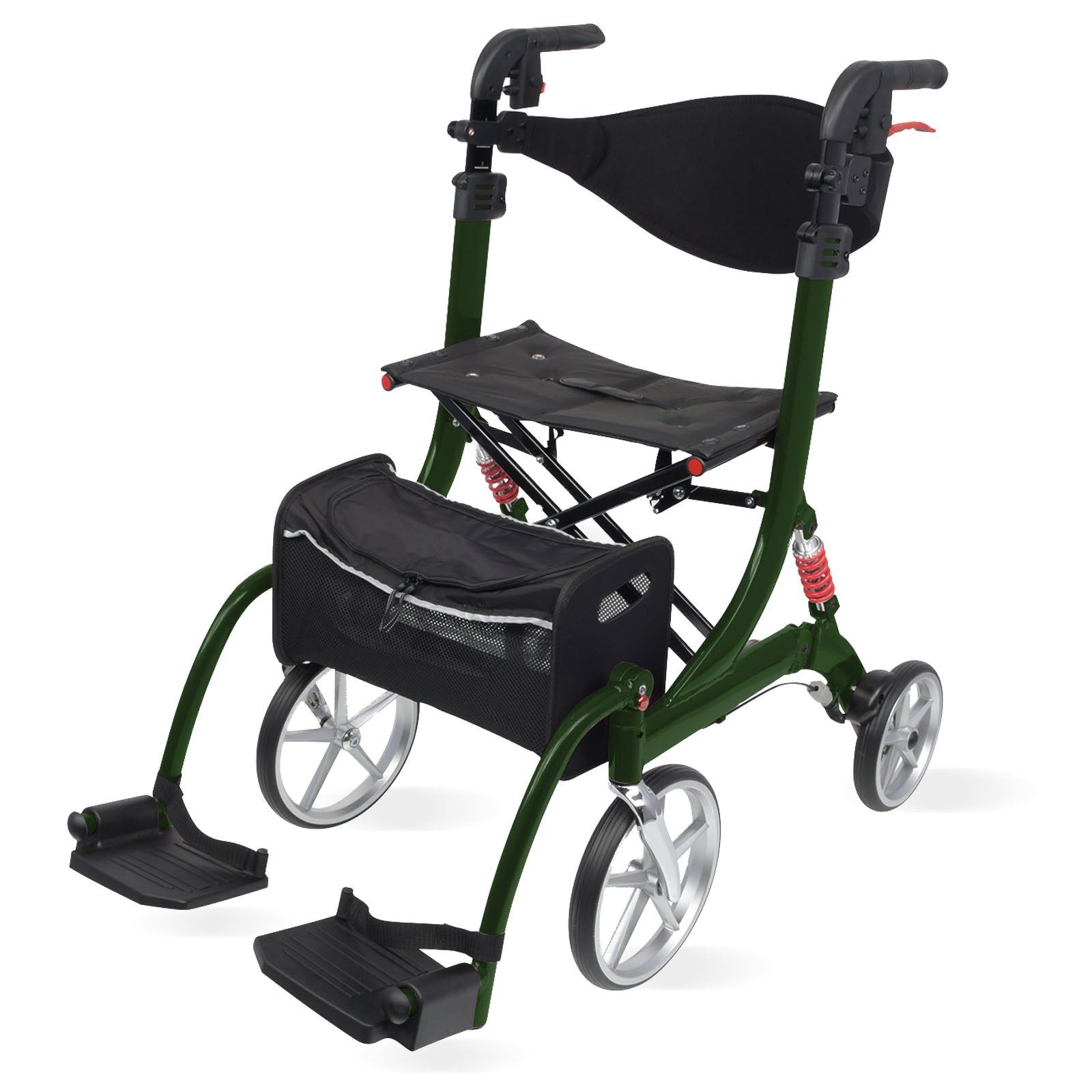 Spring Vario - Rollator mit Rollstuhl Funktion | Jadegrün