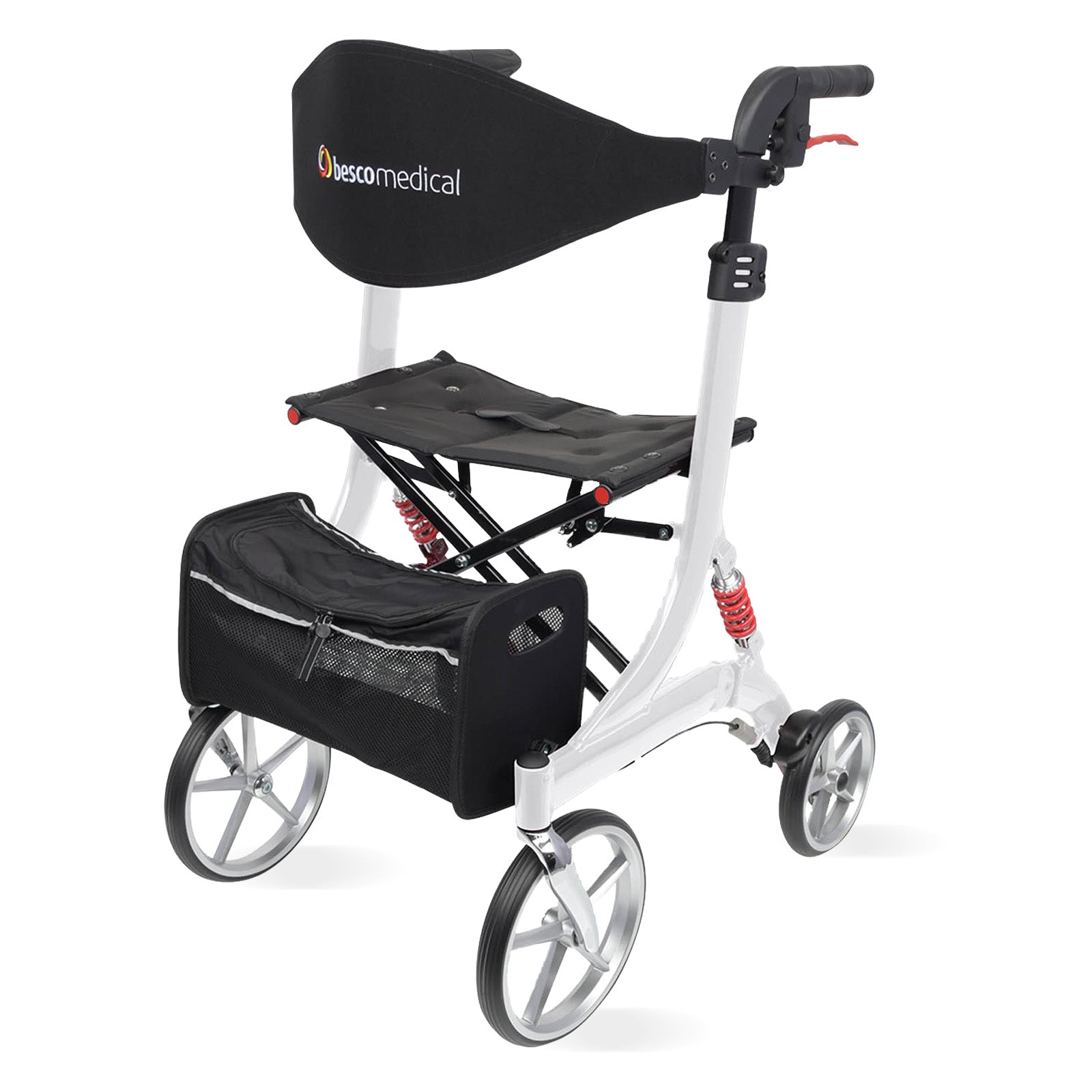 Rollator SPRING - Das Original mit der roten Feder | Polarweiß