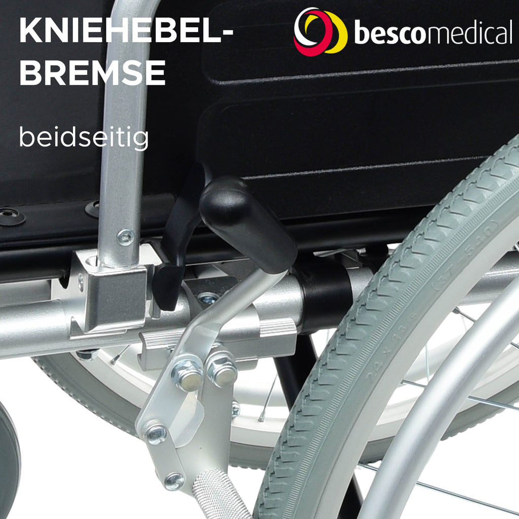 Rollstuhl PRIMUS ML 2.0 Basic mit Kniehebel-Bremse | INFO | market:de