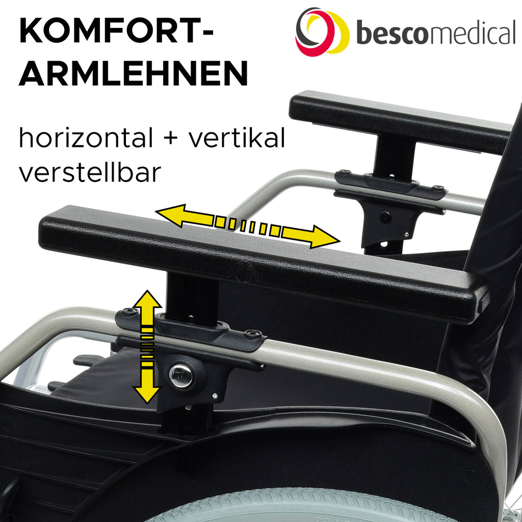 Rollstuhl PRIMUS ML 2.0 mit einstellbarer Komfort-Armlehnen | INFO | market:de