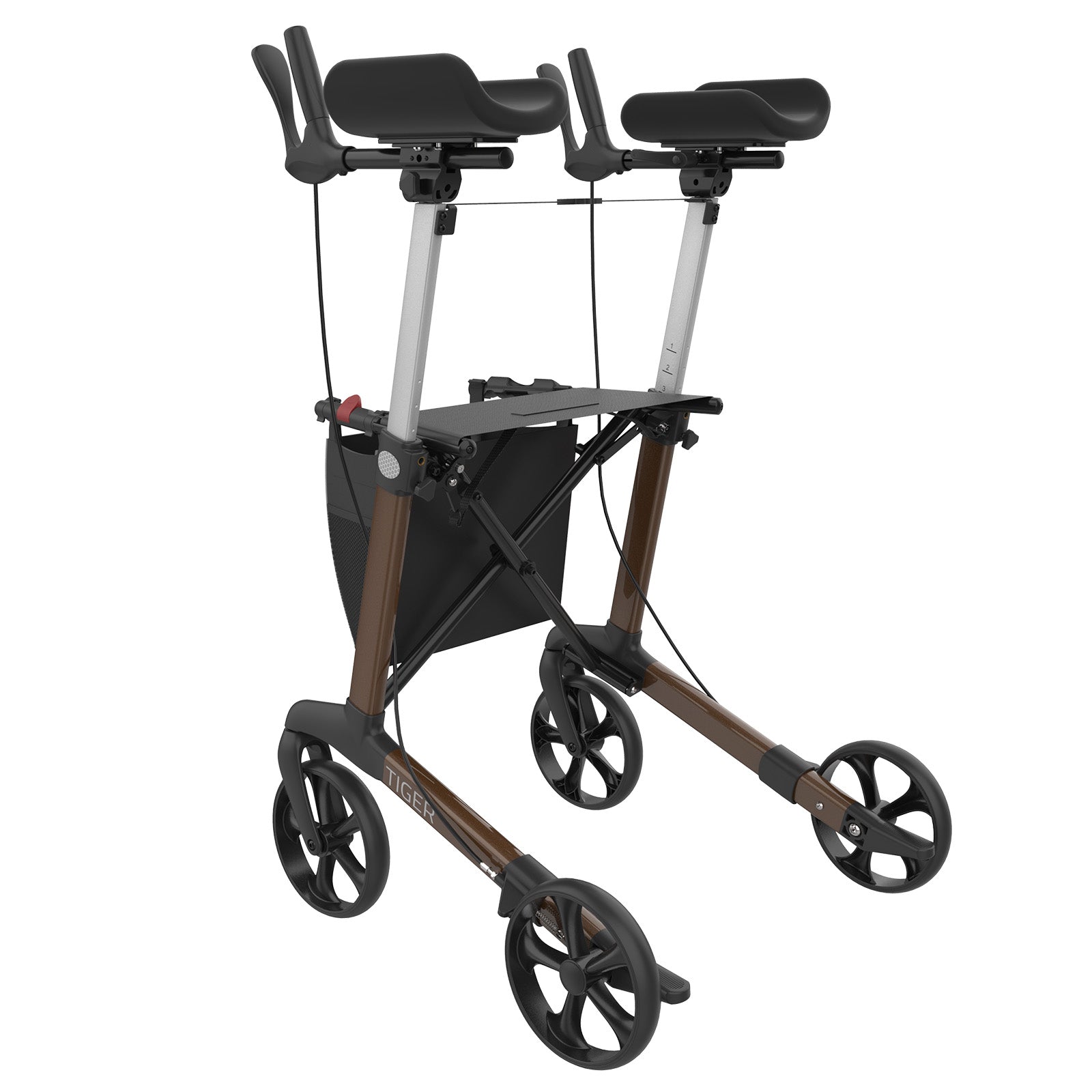 Arthritis Rollator Tiger | Metallic Braun Marron métallique