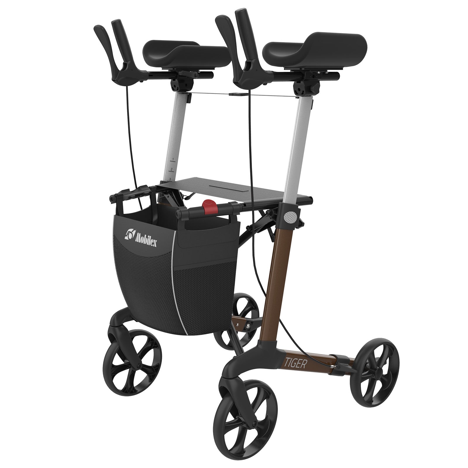 Arthritis Rollator Tiger | Metallic Braun Marron métallique