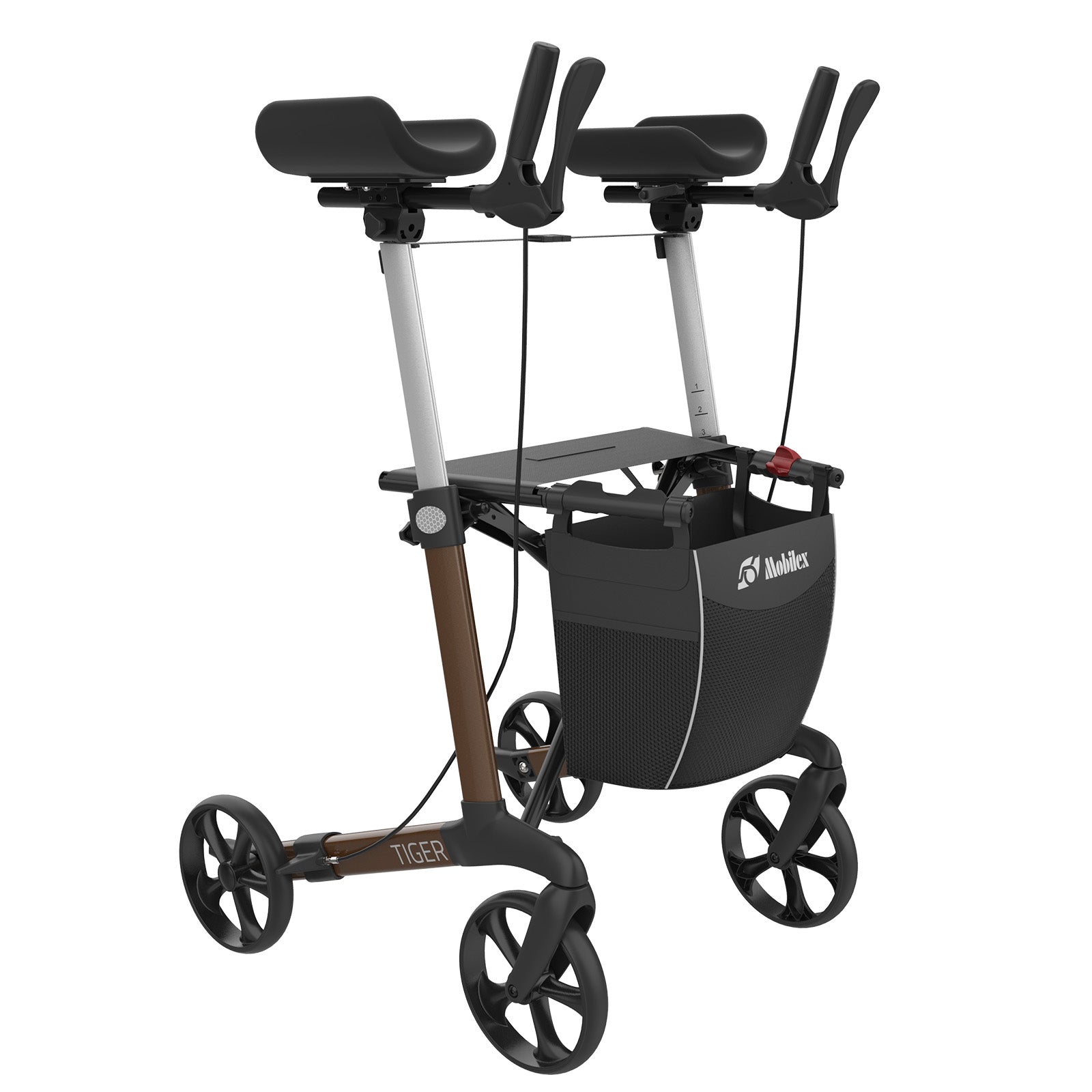 Arthritis Rollator Tiger | Metallic Braun Marron métallique