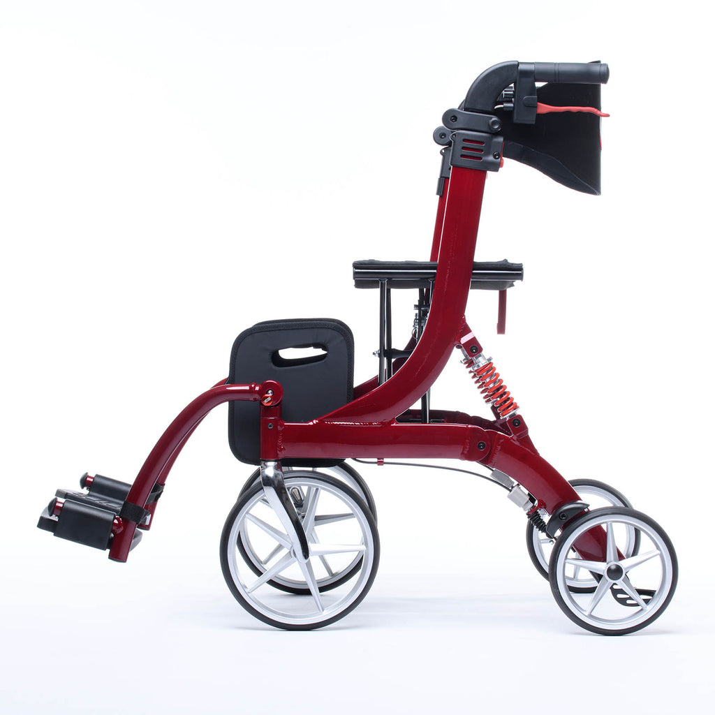 Spring Vario - Rollator mit Rollstuhl Funktion | Bordeaux