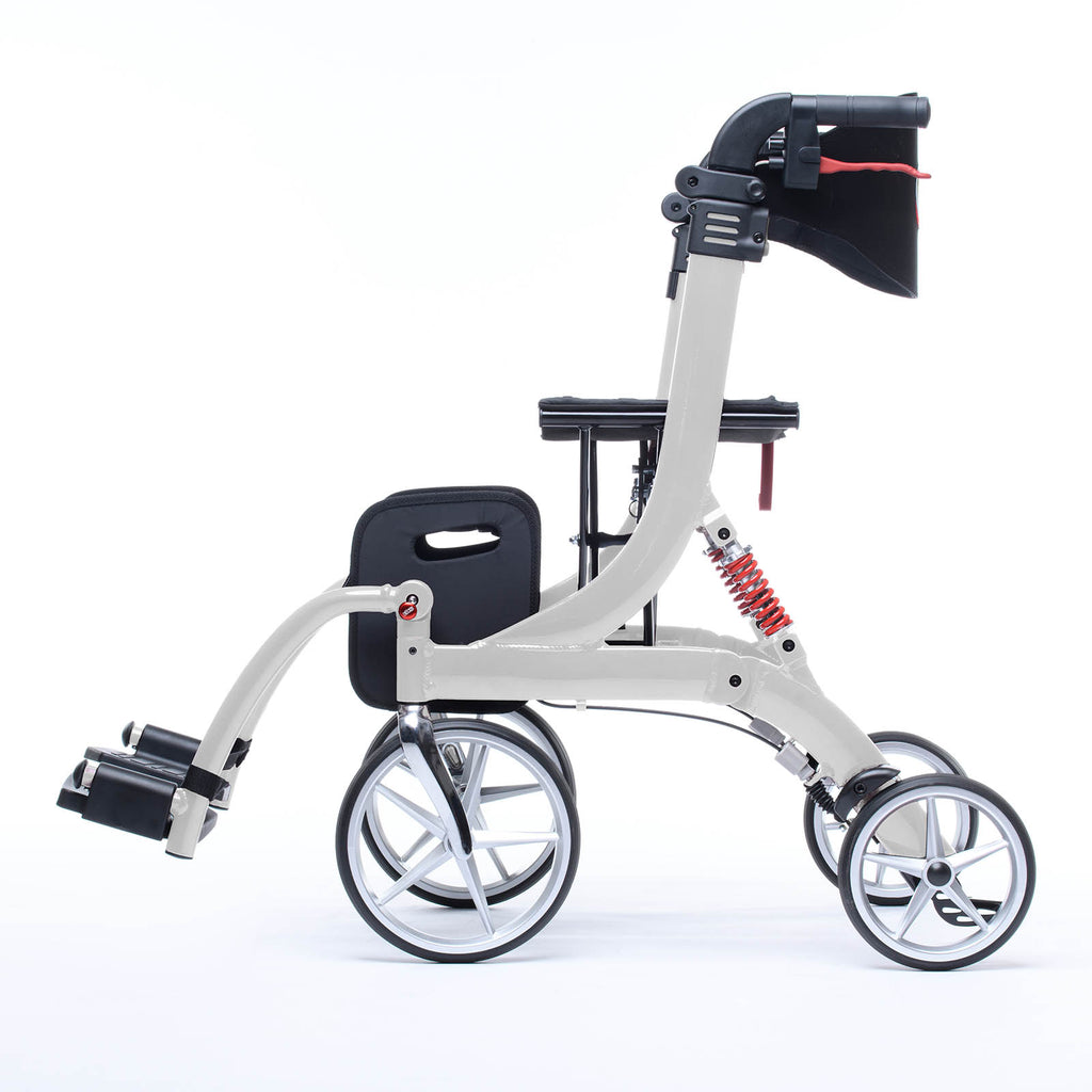 Spring Vario - Rollator mit Rollstuhl Funktion | Polarweiß Blanc polaire